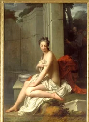 Suzanne au bain Maleri af Jean Baptiste Santerre (1651-1717) 1700-tallet søn. 2,05x1,45m.
