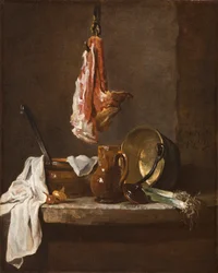 Stilleben med en okseribbe, 1739