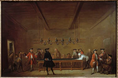 Poolfest-maleriet af Jean Baptiste Simeon Chardin (1699-1779) 1725 søn. 0,55x0,83 m Paris, Musee Carnavalet