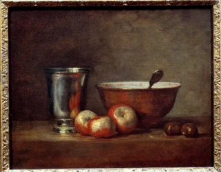 Sølvpokalen, maleri af Jean-Baptiste Siméon Chardin (1699-1779)