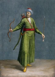 En tatar fra Krim, tavle 84 fra „Samling af hundrede tryk, der forestiller Levantens forskellige nationer“ af Charles de Ferriol, graveret af Philippe Simonneau (1685-ca. 1753), 1707-08
