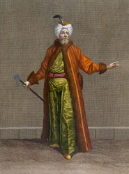 Biach-Chioux, tavle 14 fra »Samling af hundrede tryk, der forestiller Levantens forskellige nationer« af Charles de Ferriol, graveret af Gerard Scotin (1671-1716), 1707-08