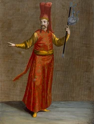 Ibriktar Agassi, tavle 6 fra »Samling af hundrede tryk, der forestiller Levantens forskellige nationer« af Charles de Ferriol, graveret af Gérard Scotin (1671-1716), 1707-08