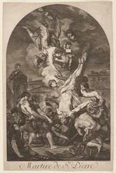 Martire de St. Pierre Sankt Peters martyrium, ca. 1750