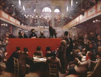 Ved Graffard Mødehal Møde i Graffard Hall, 1884