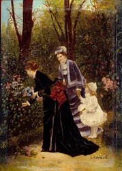 I haven. Maleri af Jean Beraud (1849-1935)