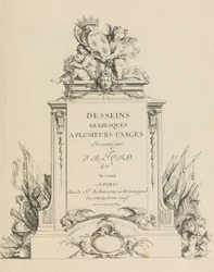 Arabesque-design til mange anvendelser Opfundet af J.B. Toro Titelside, 1716., 1716.