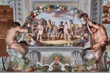 Acete, der holdes fanget af to soldater, fortæller om Bacchus