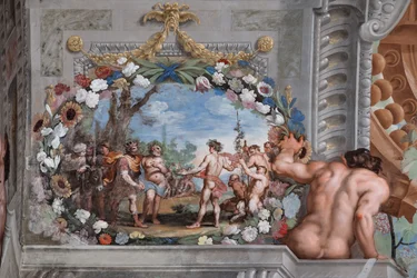 Et af de enogfyrre paneler med scener, der fortæller om begivenhederne omkring Bacchus