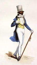 En mulat på de franske Antiller, ca. 1850 (stik)