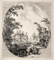 En del af den gamle Appian Way, 1756.