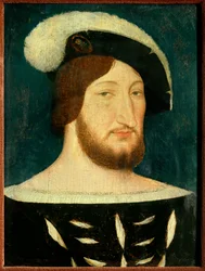 Portræt af Francois I (1494 - 1547), konge af Frankrig. Maleri af Jean Clouet (1485-1541)