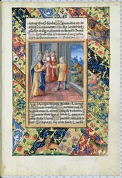 Ms Lat. Q.v.I.126 f.22 Josef fortolker faraos drømme, fra 