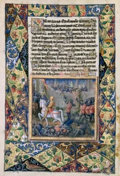 Fru Lat. Q.v.I.126 f.38v Rehabeam i krig mod Jeroboam, fra 