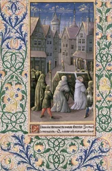 Fru Lat. Q.v.I.126 f.79v Begravelsesprocession, fra Louis d