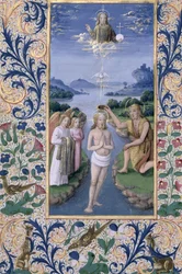 Fru Lat. Q.v.I.126 f.88v Kristi dåb, fra 