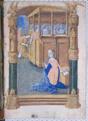 Ms. Lat. Q.v.I.126, fol. 12v: Bebudelsen, fra Ludvig af Orléans