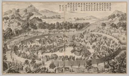 Høvding Wushe overgiver byen..., ca. 1765-1774, digt dateret 1758.