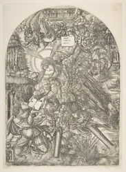 Englen giver Johannes bogen at spise, fra Apocalypse.n.d.