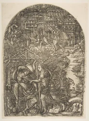 Englen viser Sankt Johannes det Nye Jerusalem, fra Apocalypse.n.d.