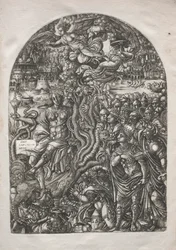 Apokalypsen: Skøgen Babylon, der sidder på det syvhovedede udyr