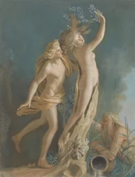 Apollo og Daphne, efter Lorenzo Berninis marmorgruppe i Galleria Borghese, Rom Apollo og Daphne, efter Lorenzo Berninis marmorgruppe i Galleria Borghese, Rom