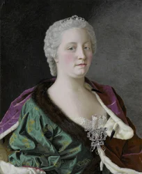 Portræt af kejserinde Maria Theresia af Østrig 1717-1780, 1747