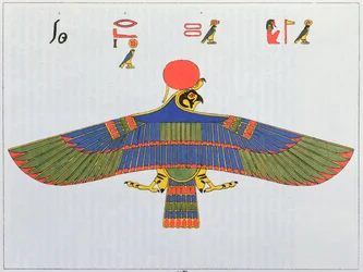 Guden Horus fremstillet i form af en spurvehøg, 1823