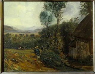 Gårdmaleriet af Jean Francois Hue (1751-1823) 1800-tallet,