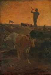 Hjemkaldelse af køerne, ca. 1872