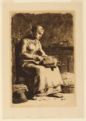La Cardeuse (Wool Carder)