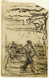 Skitser, Fragment: Bonde, der sidder ved foden af et træ