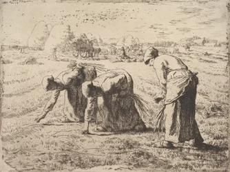 The Gleaners, ca. 1855-56 (ætsning på chine collé)