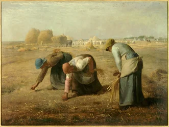 Aksplukkerne. Maleri af Jean François Millet, 1814-1875