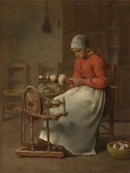 Kvindespinder, c.1855-60