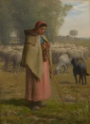 Ung pige vogter sine får, c.1860-?62