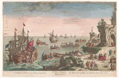 Udsigt over havnen i Caudebec ved mundingen af ​​Seinen 83. Vue d