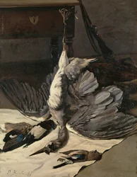 Stilleben med hejre, 1867