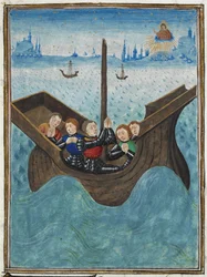 Eremitten Robert vender tilbage til Frankrig, Jean Froissart, miniature