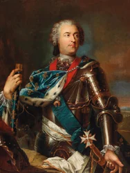 Portræt af kong Ludvig XV af Frankrig 1710-1774.