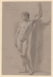 Stående nøgen mand, set forfra (1. præmie 1776)