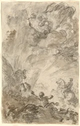 Bradamante forsøger at gribe fat i Hippogryph [recto]