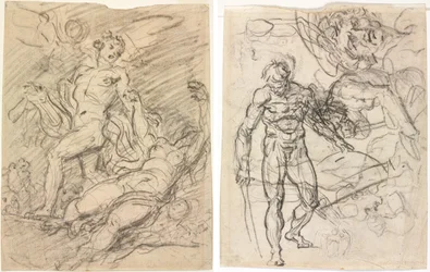 Orpheus og Eurydice (rekto); Figurstudier (verso)