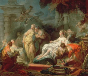 Psyche viser sine søstre sine gaver fra Amor, 1753