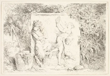 Satyrer danser fra Bacchanales, eller satyrernes lege