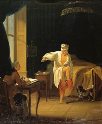Voltaire står op i Ferney, ca 1772.