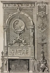 Pejs, af Jean Berain (1640-1711), gravering af Scotin Aine fra L