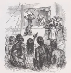 Den sorte person og dukkerne fra Bérangers Samlede værker, 1836.