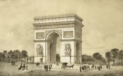 Larc de Triomphe, Paris, graveret af Auguste Bry