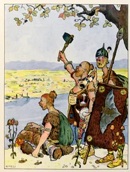 Historien om Alsace fortæller børnene; Les Germains ser Alsace på den anden side af Rhinen;